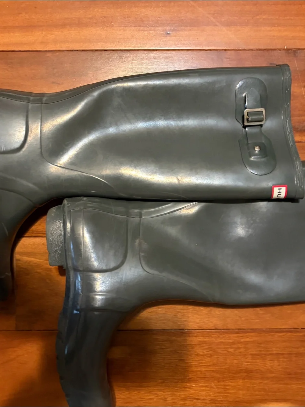 Hunter Tall Gloss Dark Gray Rain Boots - Men's